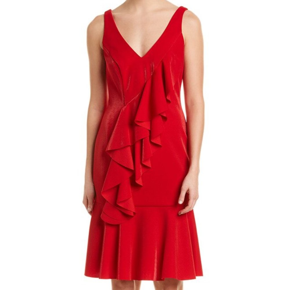 NWOT Jay X JayGodfrey red ruffle party dress 6